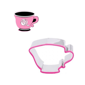CORTADOR METALICO + TEXTURIZADOR BLOSSOM - TAZA CON FLOR