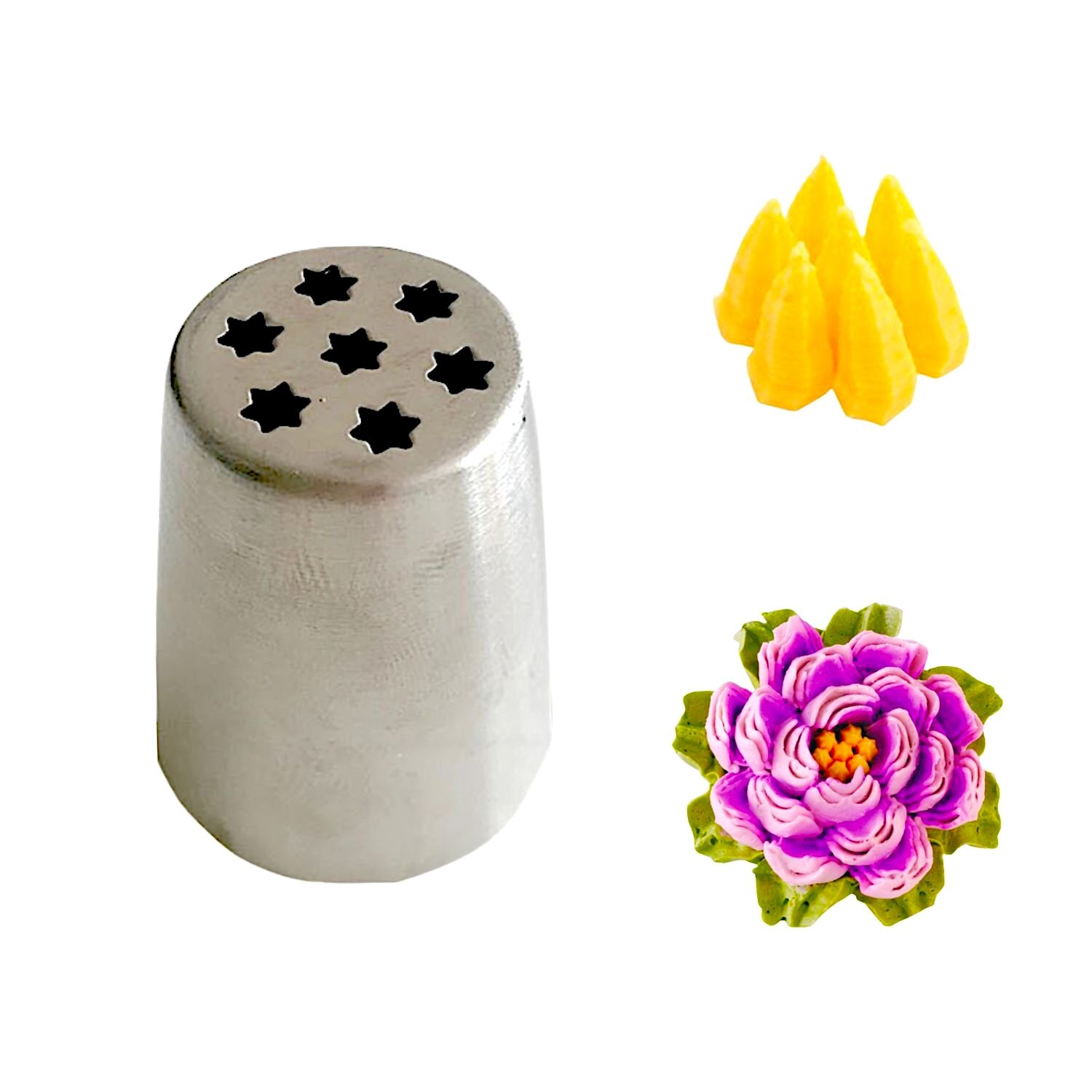 BOQUILLA DE ACERO INOXIDABLE - COROLA DE FLOR Nº1