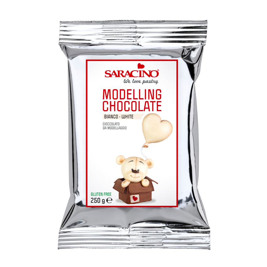 CHOCOLATE PARA MODELAR SARACINO - BLANCO 250 G