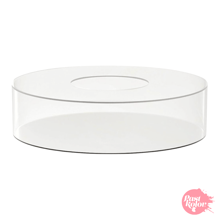 SOPORTE REDONDO TRANSPARENTE PARA TARTAS - Ø 25 CM / H 10 CM