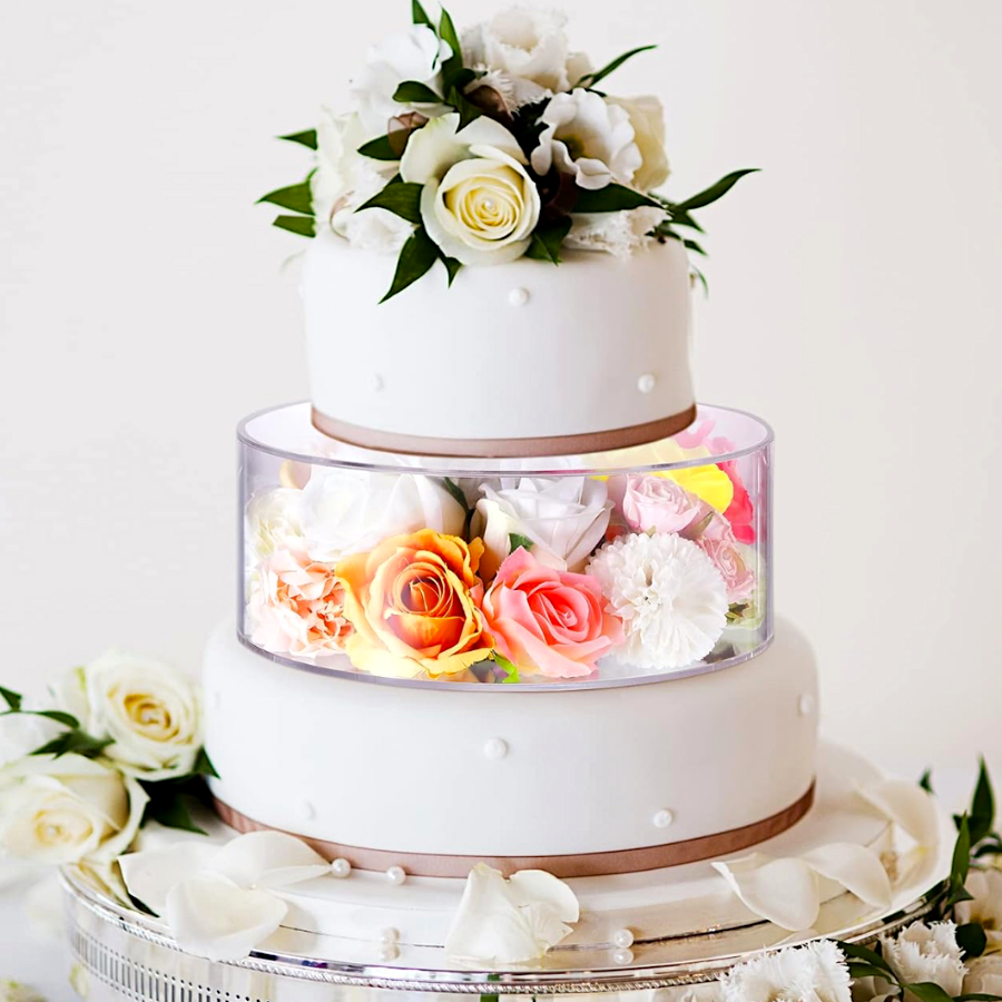 SOPORTE REDONDO TRANSPARENTE PARA TARTAS - Ø 25 CM / H 10 CM