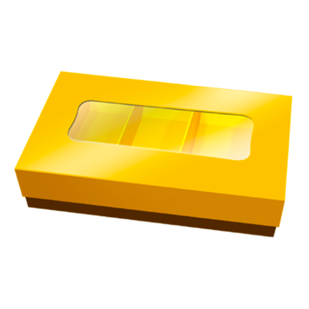 CAJA PARA BOMBONES DORADA Y MARRON