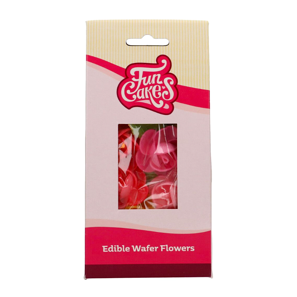 FLORES DE PAPEL DE OBLEA FUNCAKES - FRANGIPANIS Y HOJAS