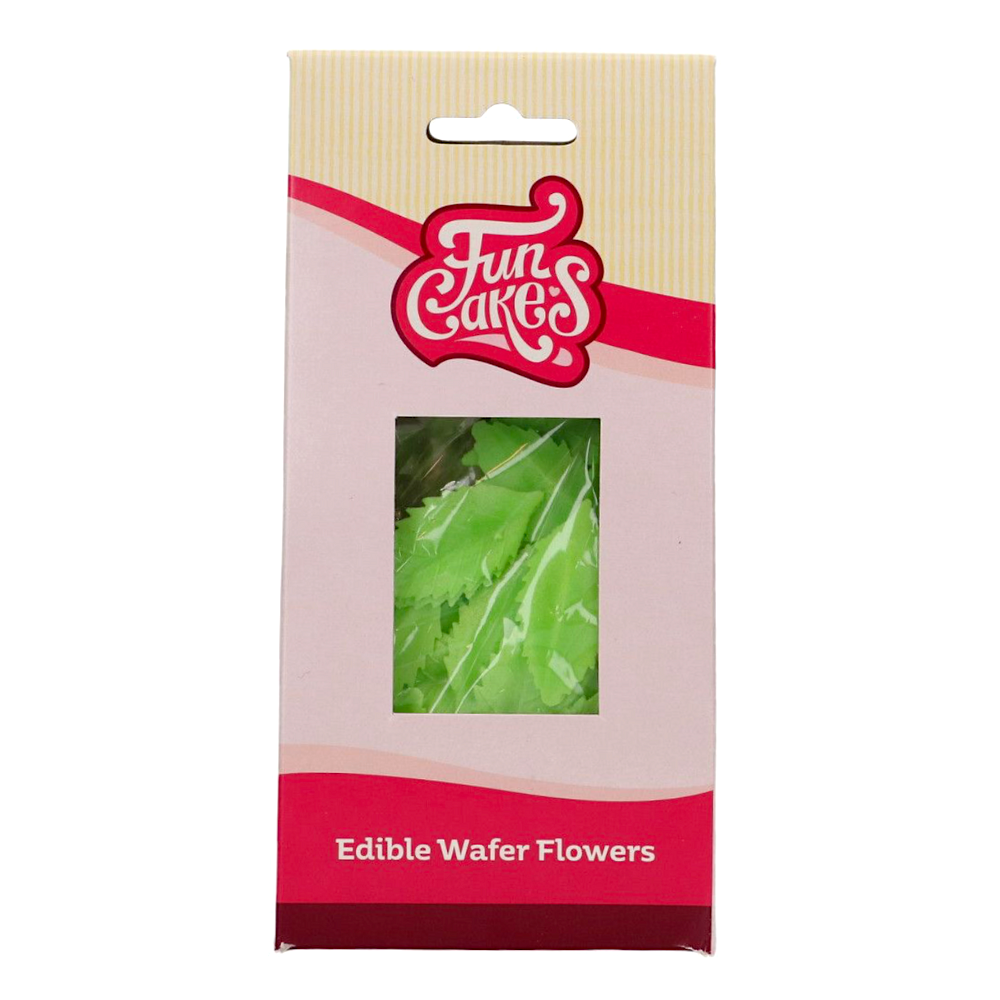 FLORES DE PAPEL DE OBLEA FUNCAKES - HOJAS VERDES