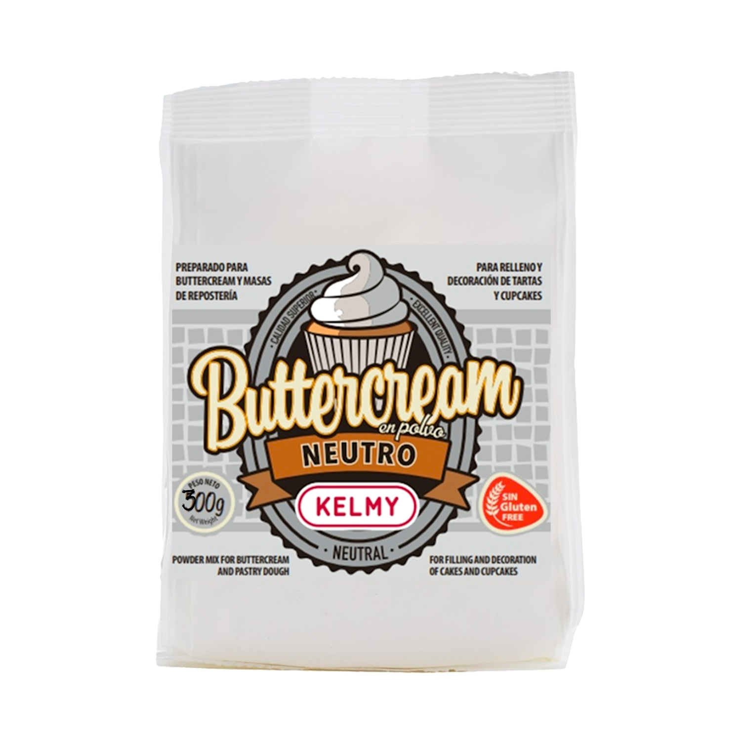 [P. CADUC.] PREPARADO "BUTTERCREAM" (CREMA MANTEQUILLA) KELMY - SABOR NEUTRO [300 G]