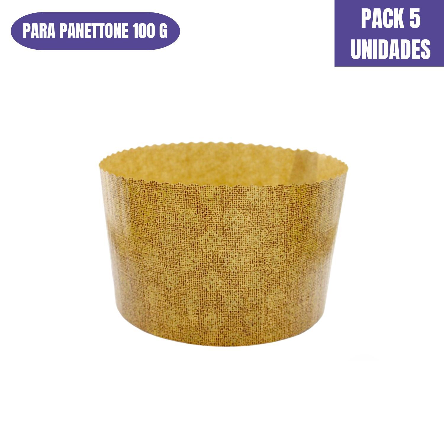 MOLDE DE PAPEL PARA PANETTONE MINI (PANETTONCINO) - 100 G [5 UNIDADES]