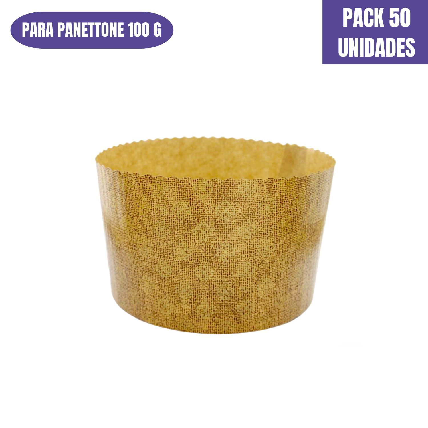 MOLDE DE PAPEL PARA PANETTONE MINI (PANETTONCINO) - 100 G [50 UNIDADES]