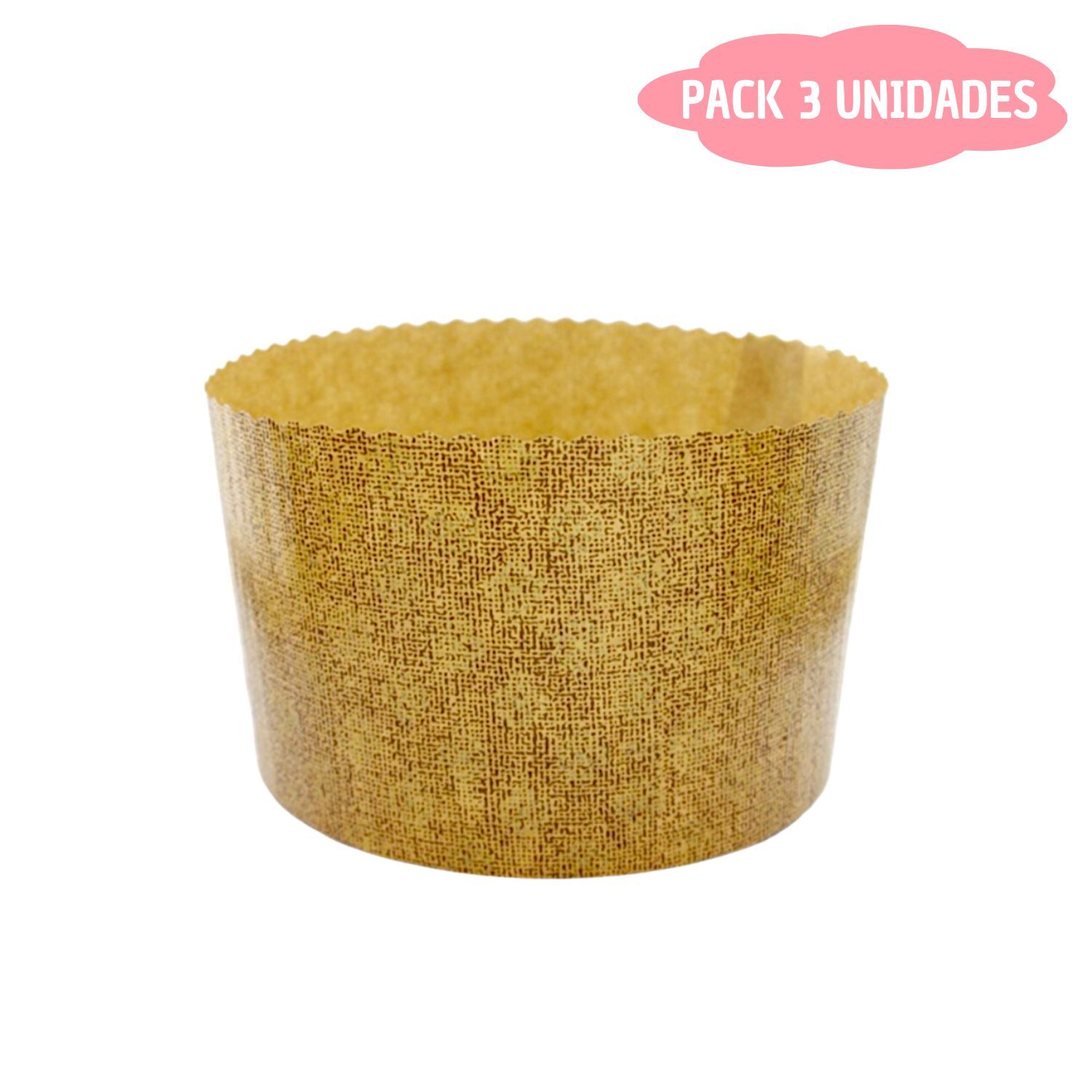 MOLDE DE PAPEL PARA PANETTONE MINI (PANETTONCINO) - 100 G [3 UNIDADES]