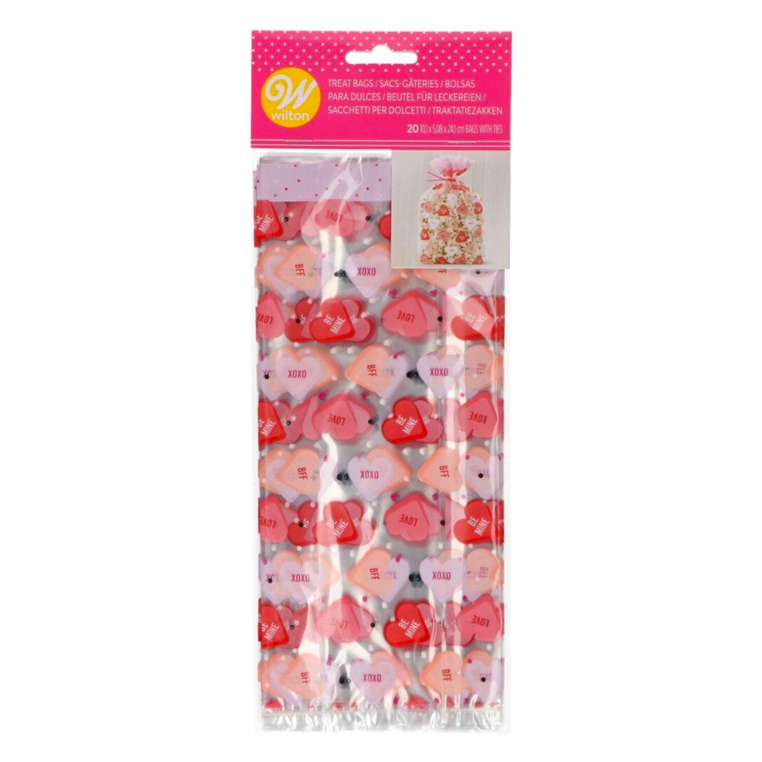 BOLSAS PARA DULCES WILTON - CORAZONES DE CARAMELO (20 U)