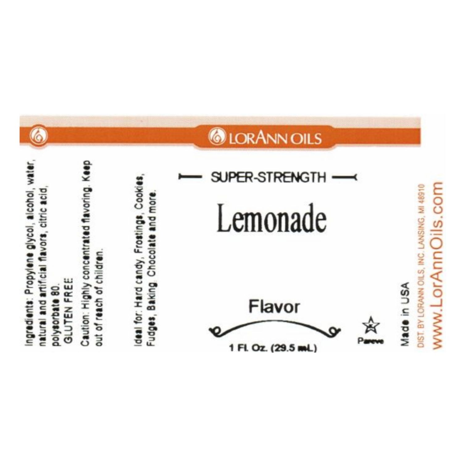 AROMA "SUPER-STRENGTH" LORANN - LIMONADA / LEMONADE (29,5 ML)