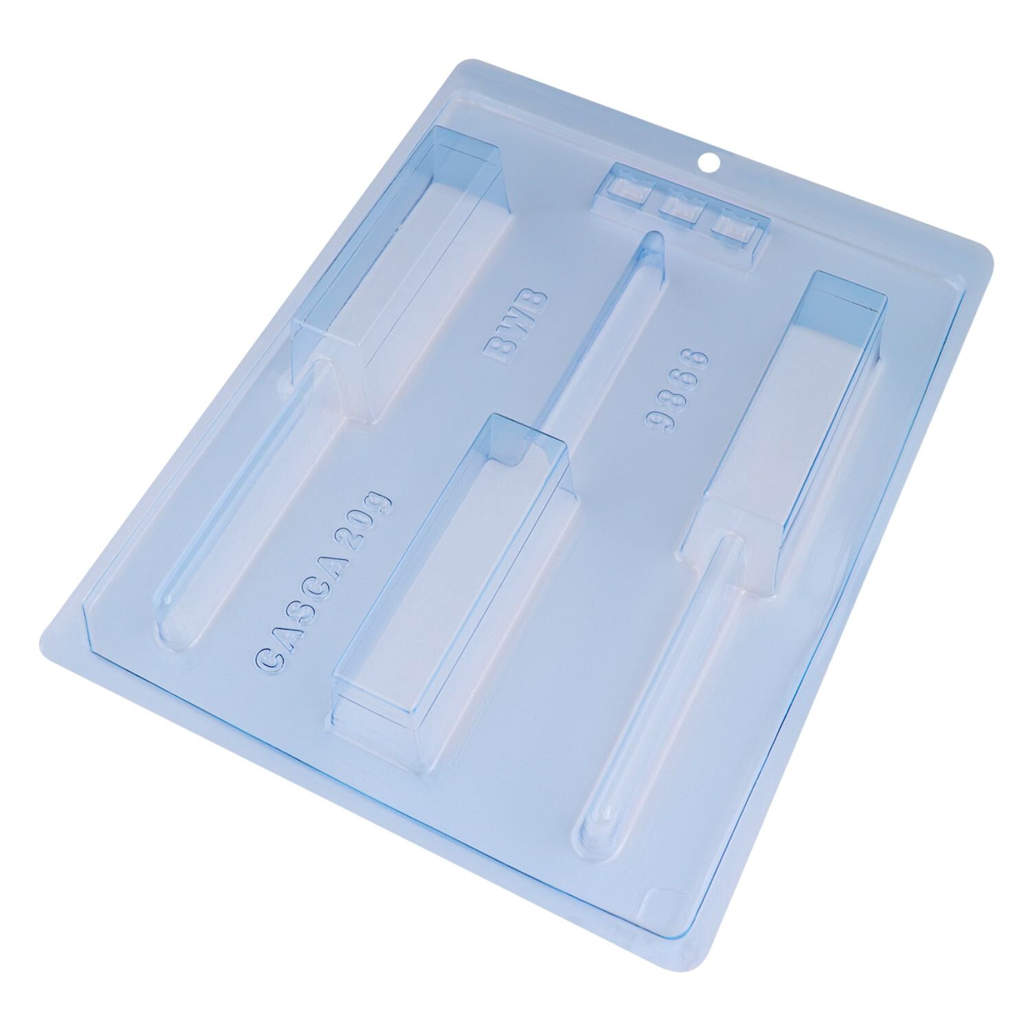 MOLDE PARA CHOCOLATE BWB - PIRULETAS CUBO RECTANGULARES (3 CAVIDADES)