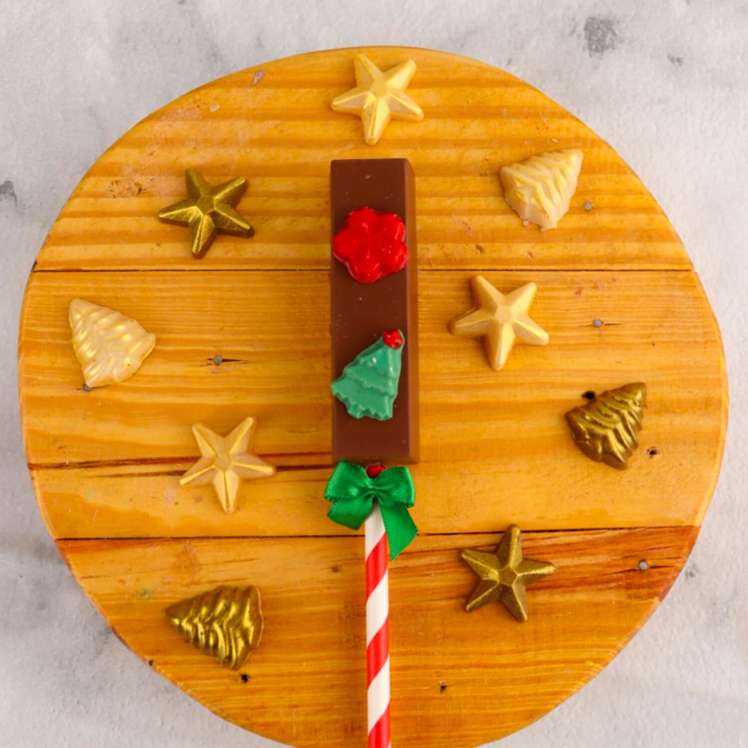 MOLDE PARA CHOCOLATE BWB - PIRULETAS CUBO RECTANGULARES (3 CAVIDADES)