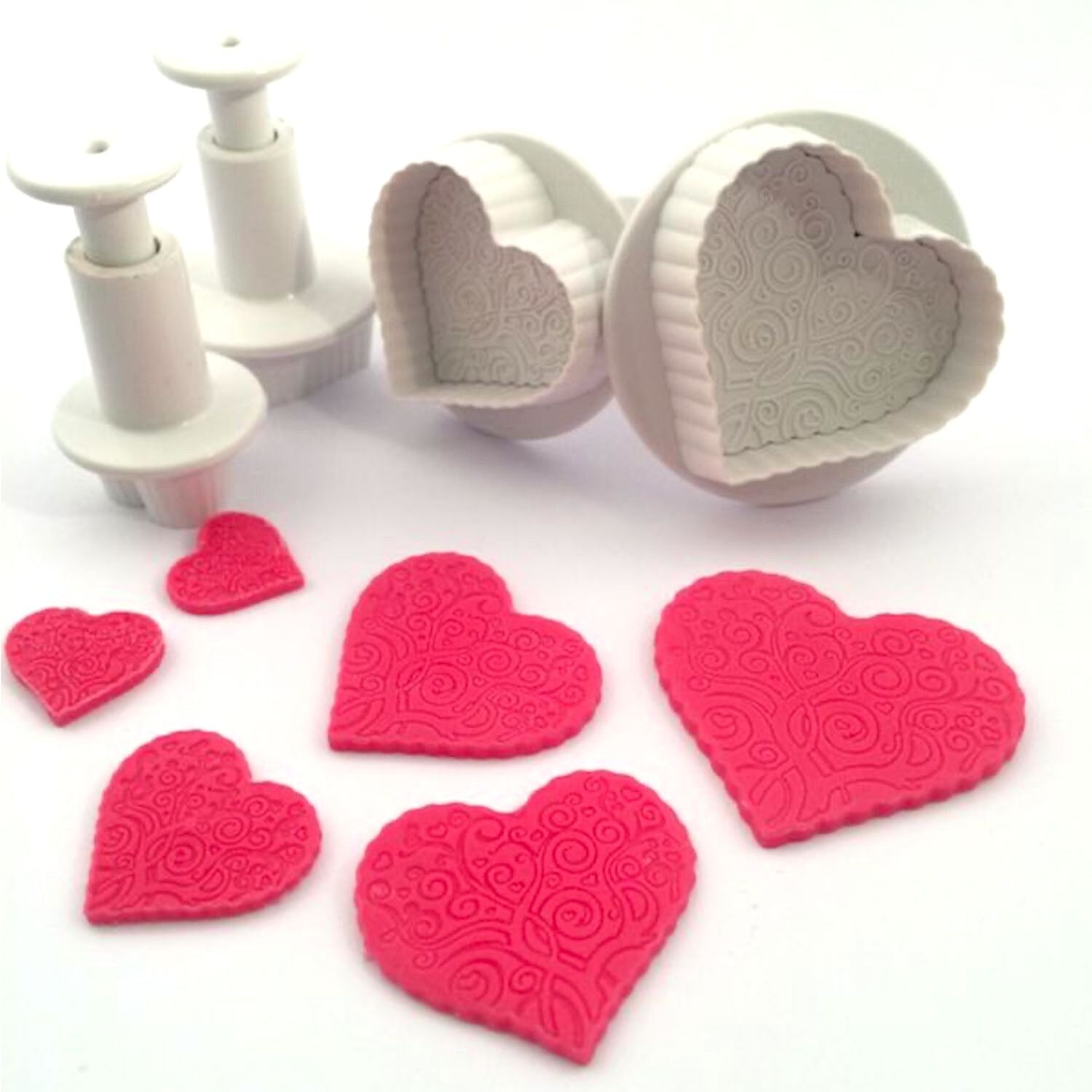 SET CORTADORES DEKOFEE - CORAZONES DECORADOS