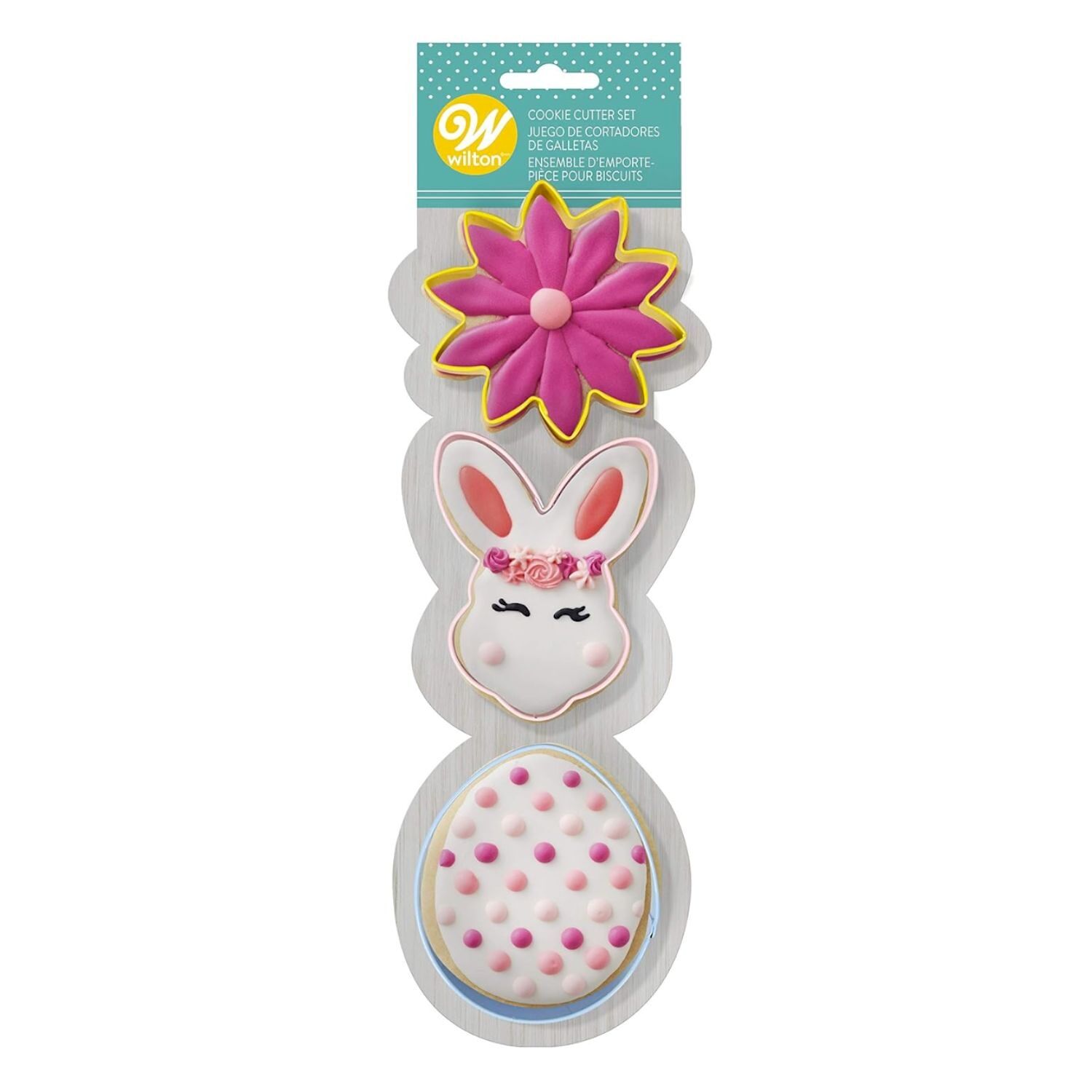 SET CORTADORES WILTON - FLOR / CONEJO / HUEVO DE PASCUA