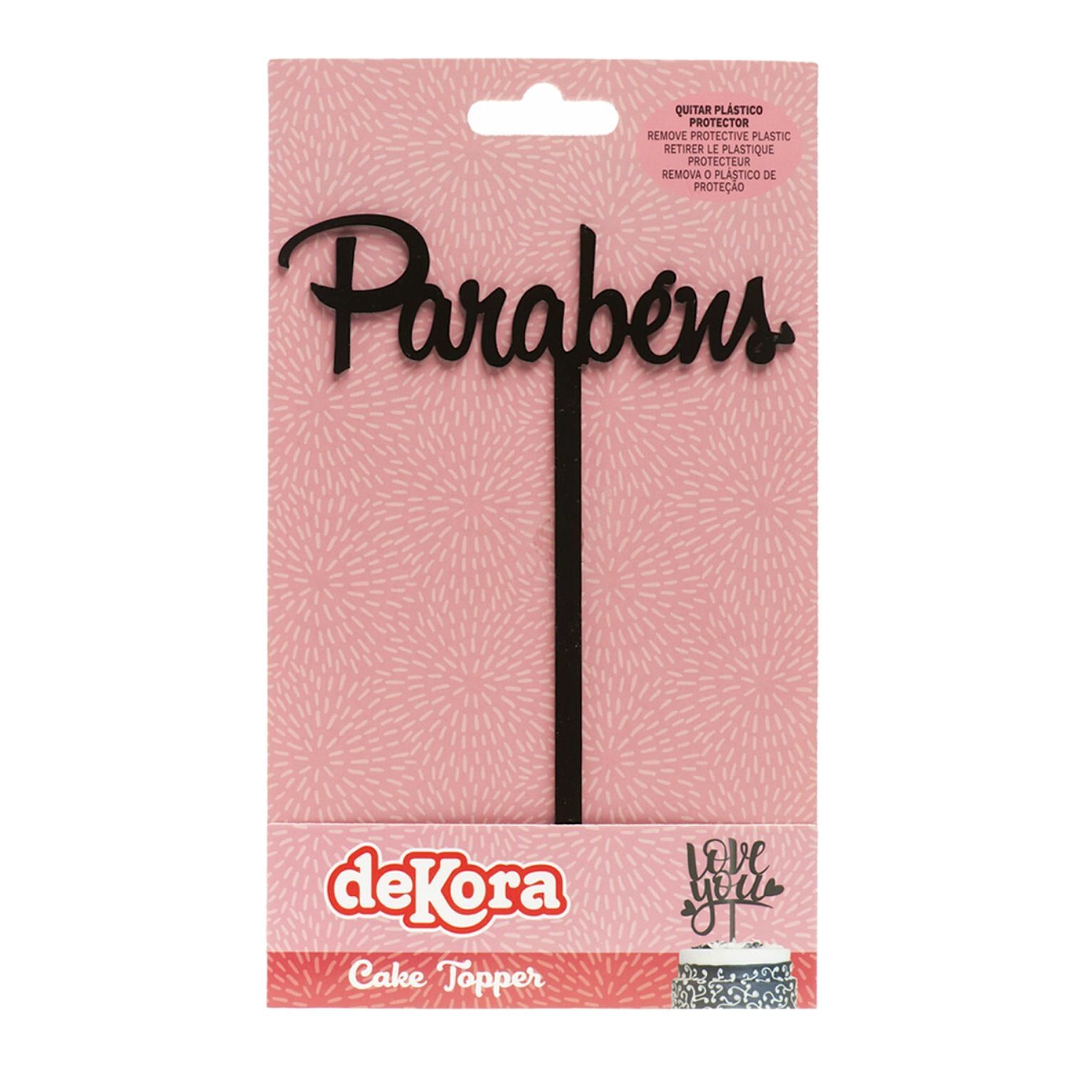 TOPPER PARA TARTA NEGRO DEKORA - "PAREBENS"