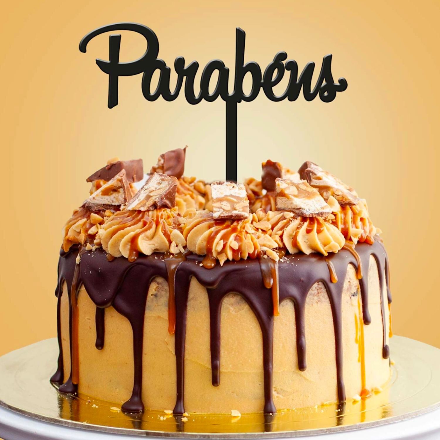 TOPPER PARA TARTA NEGRO DEKORA - "PAREBENS"