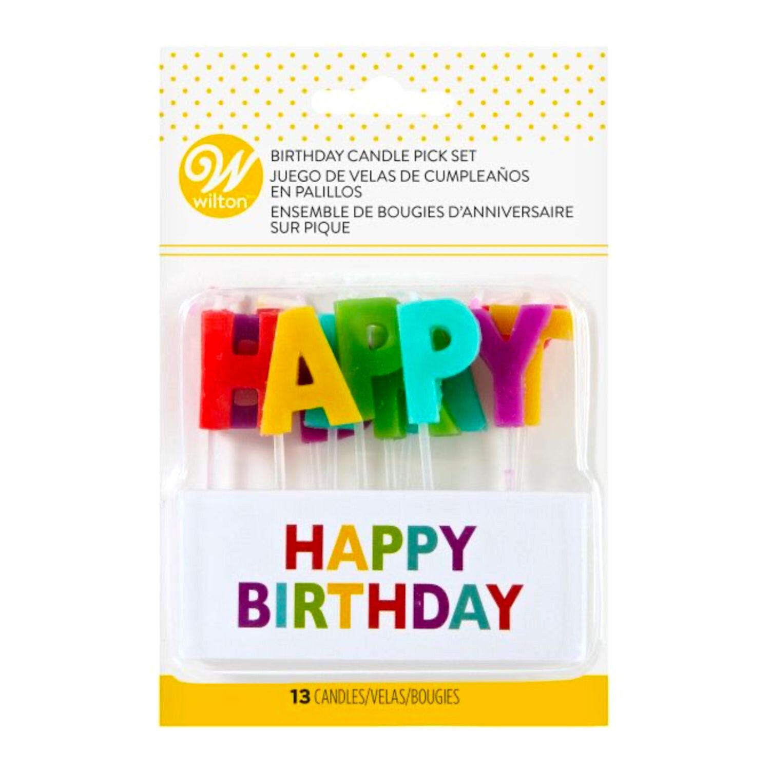 VELAS CUMPLEAÑOS WILTON - "HAPPY BIRTHDAY"