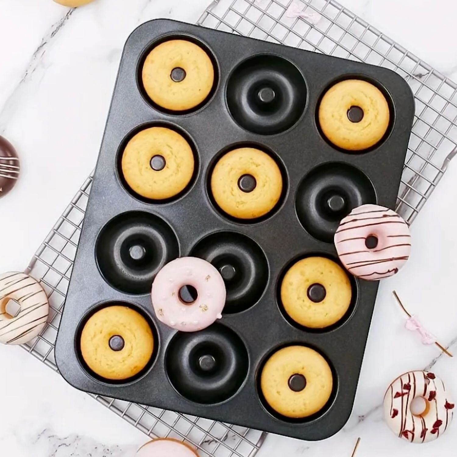 MOLDE DE ACERO PARA 12 MINI DONUTS