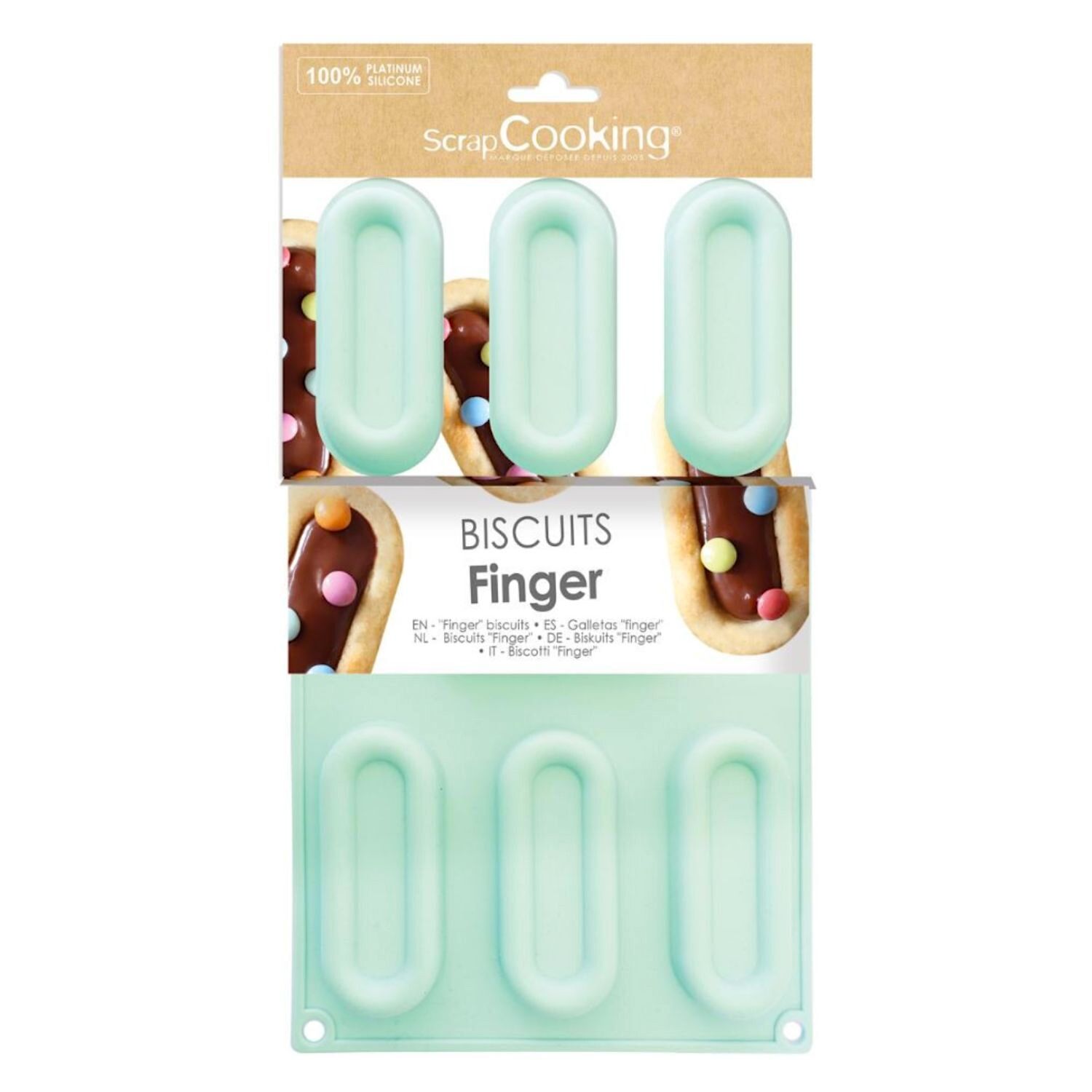 MOLDE SILICONA 3D SCRAPCOOKING - GALLETAS "FINGER"