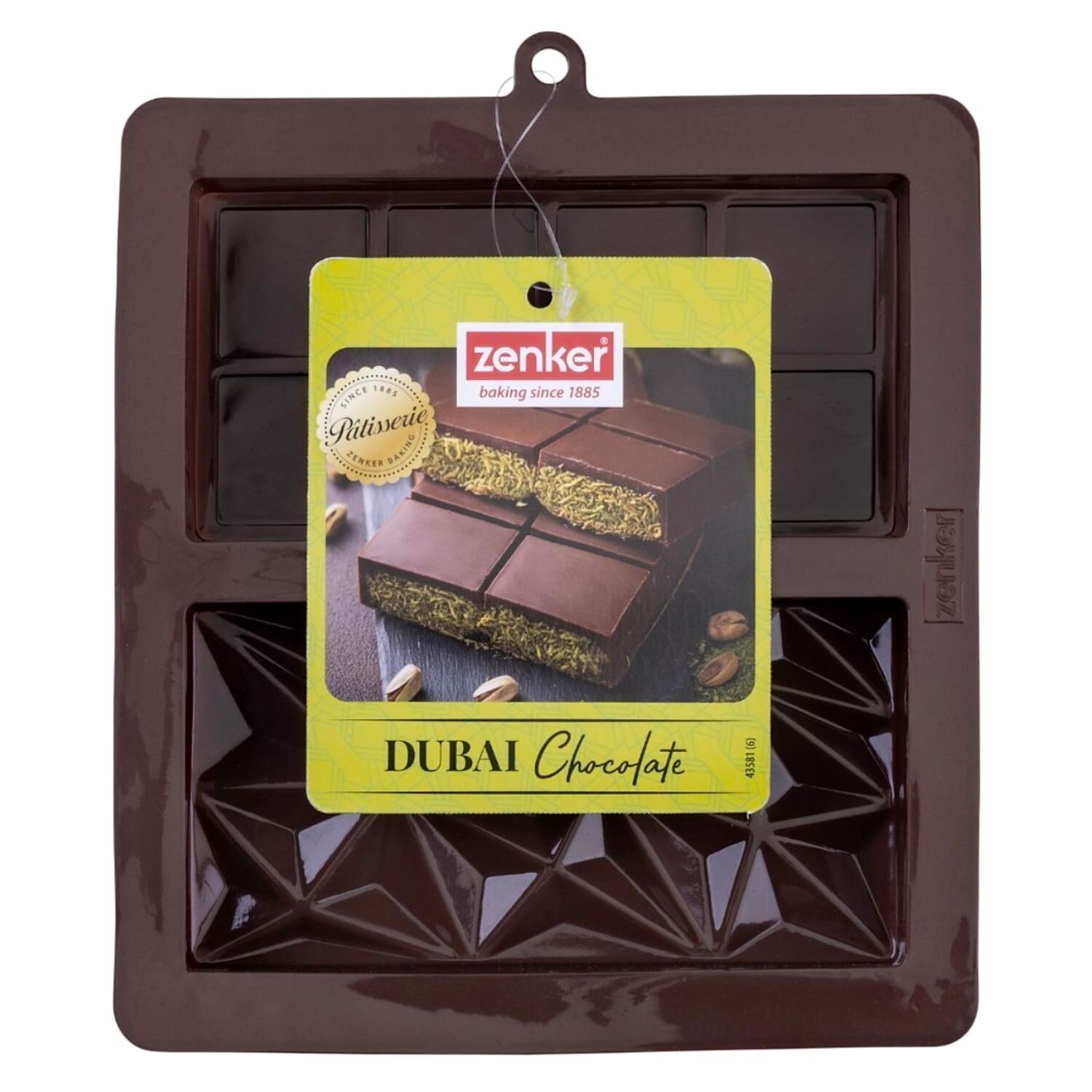 MOLDE SILICONA DOBLE ZENKER - TABLETA CHOCOLATE DUBAI