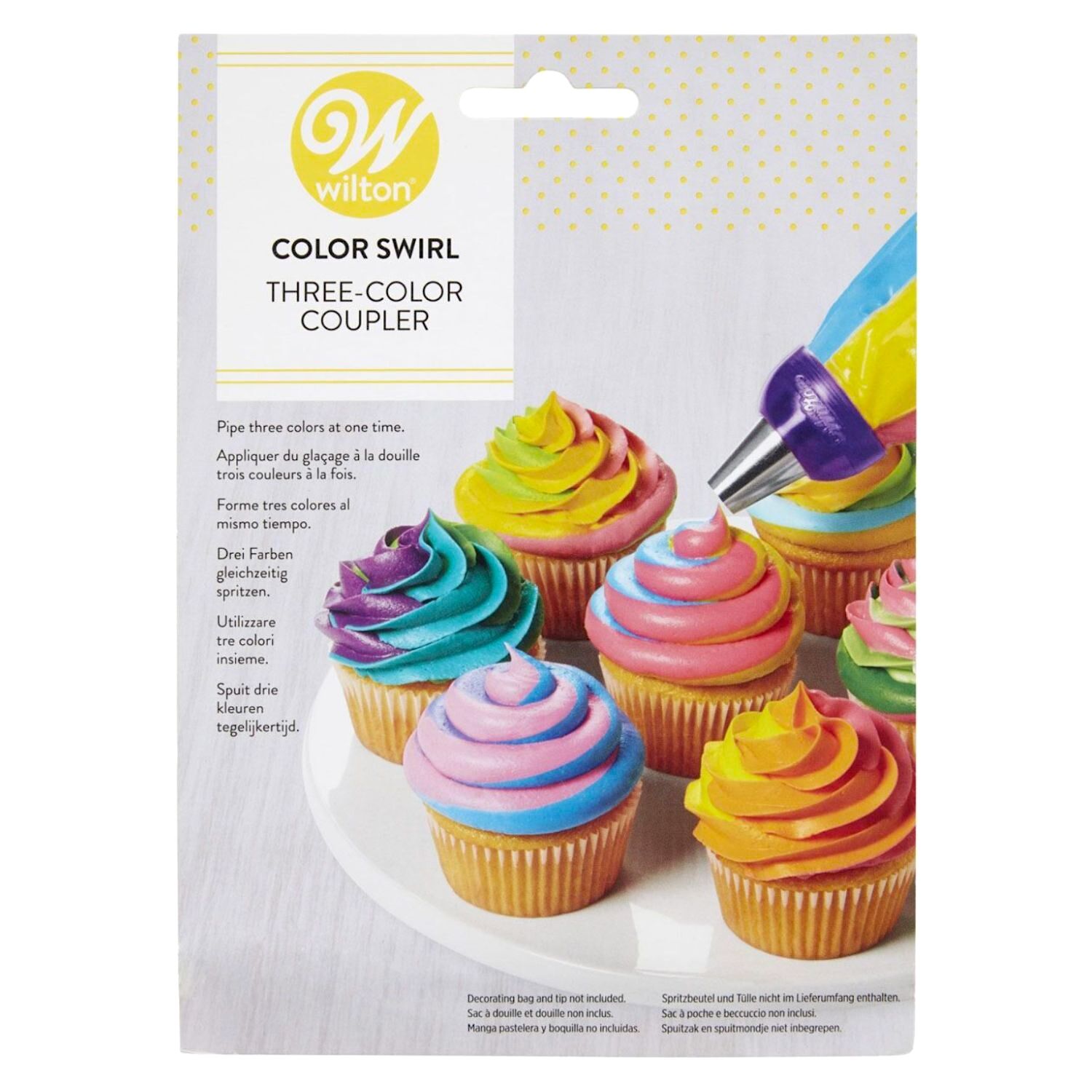 SET ADAPTADOR PARA BOQUILLA GRANDE "COLORSWIRL" WILTON - TRICOLOR