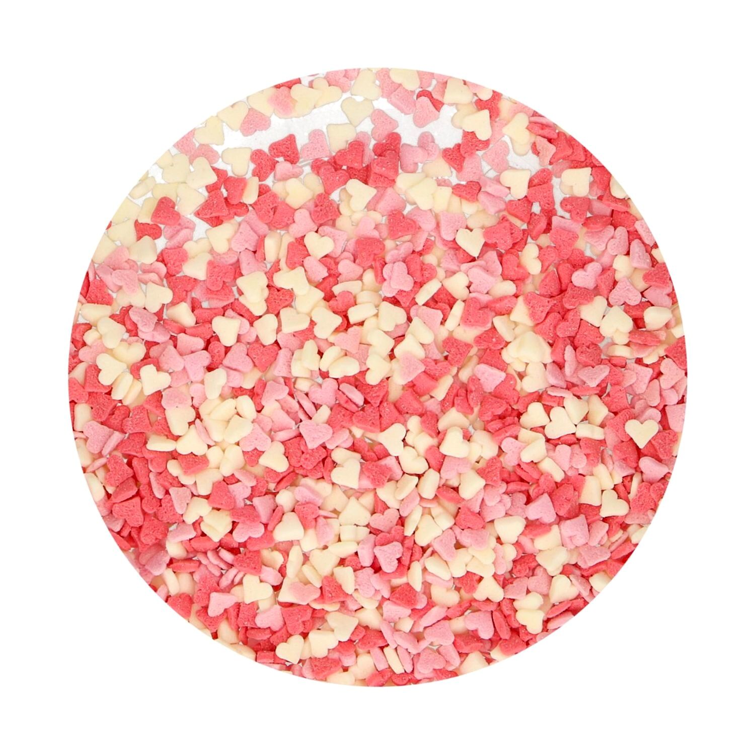 SPRINKLES FUNCAKES - MINI CORAZONES ROSAS / BLANCOS / ROJOS (60 G)