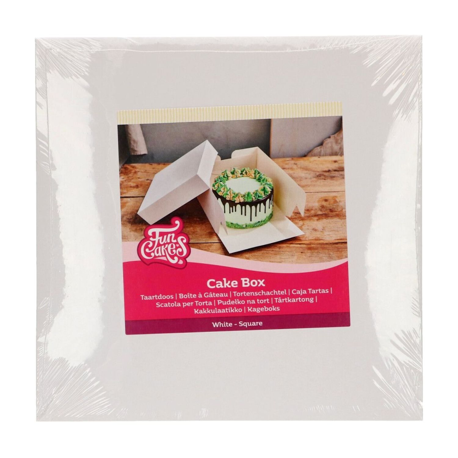 CAJA PARA TARTA BLANCA FUNCAKES - 40 CM
