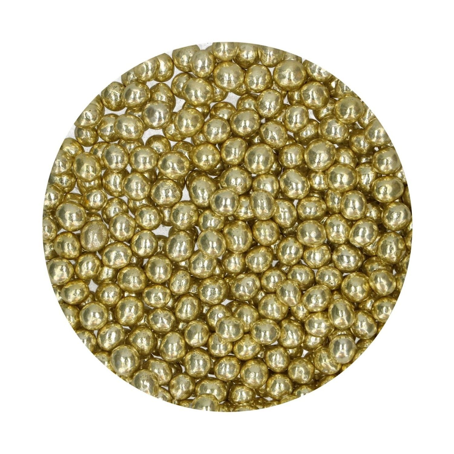 PERLAS DE CHOCOLATE CRUJIENTE FUNCAKES - AMARILLO METALIZADO (60 G)