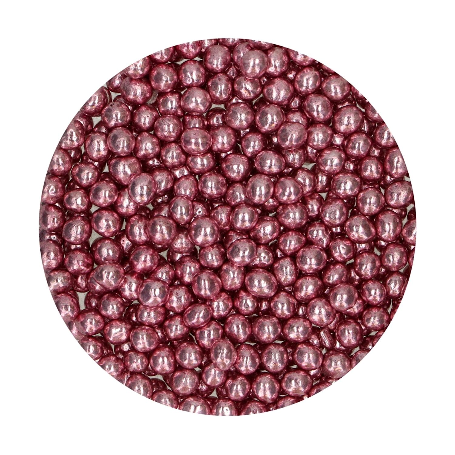 PERLAS DE CHOCOLATE CRUJIENTE FUNCAKES - ROSA METALIZADO (60 G)