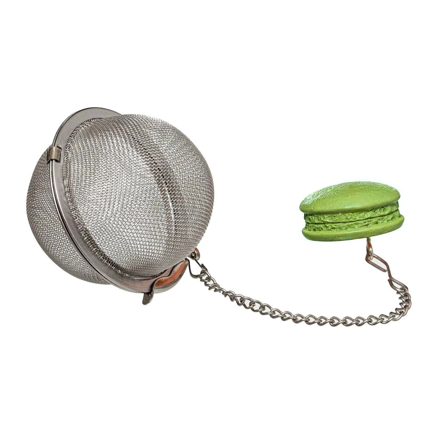 BOLA INFUSORA DE TE ACERO INOXIDABLE - MACARON VERDE
