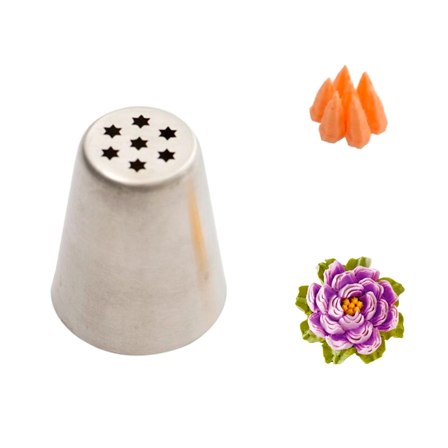 BOQUILLA DE ACERO INOXIDABLE - COROLA DE FLOR Nº5