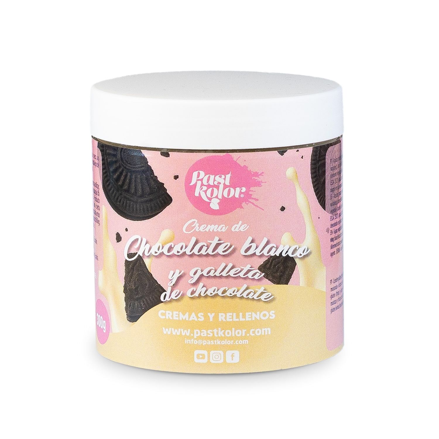 CREMA DE CHOCOLATE BLANCO Y GALLETA DE CHOCOLATE PASTKOLOR - 300 G