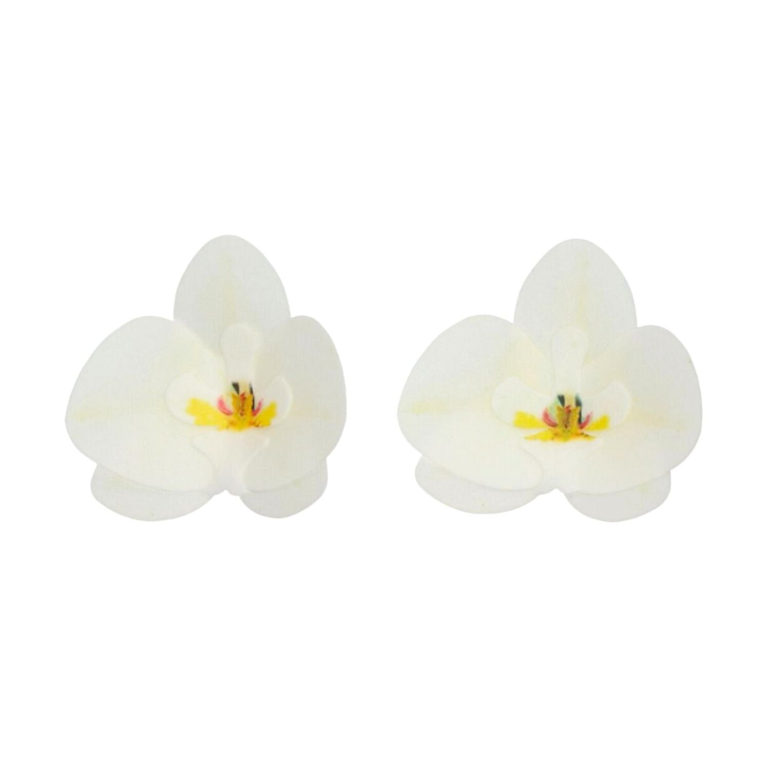 FLORES DE PAPEL COMESTIBLES FUNCAKES - ORQUIDEA BLANCA MEDIANA