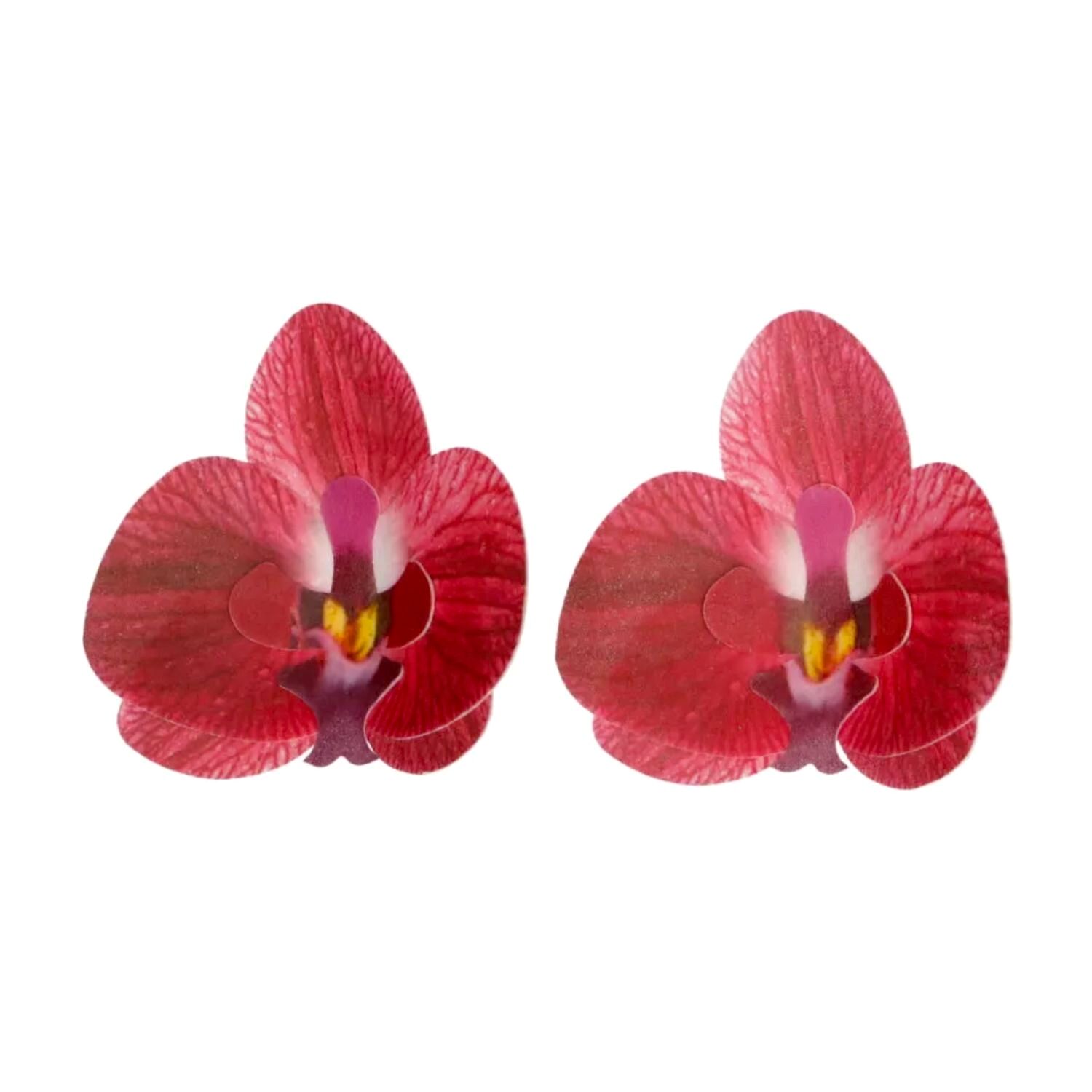 FLORES DE PAPEL COMESTIBLES FUNCAKES - ORQUIDEA ROJA MEDIANA