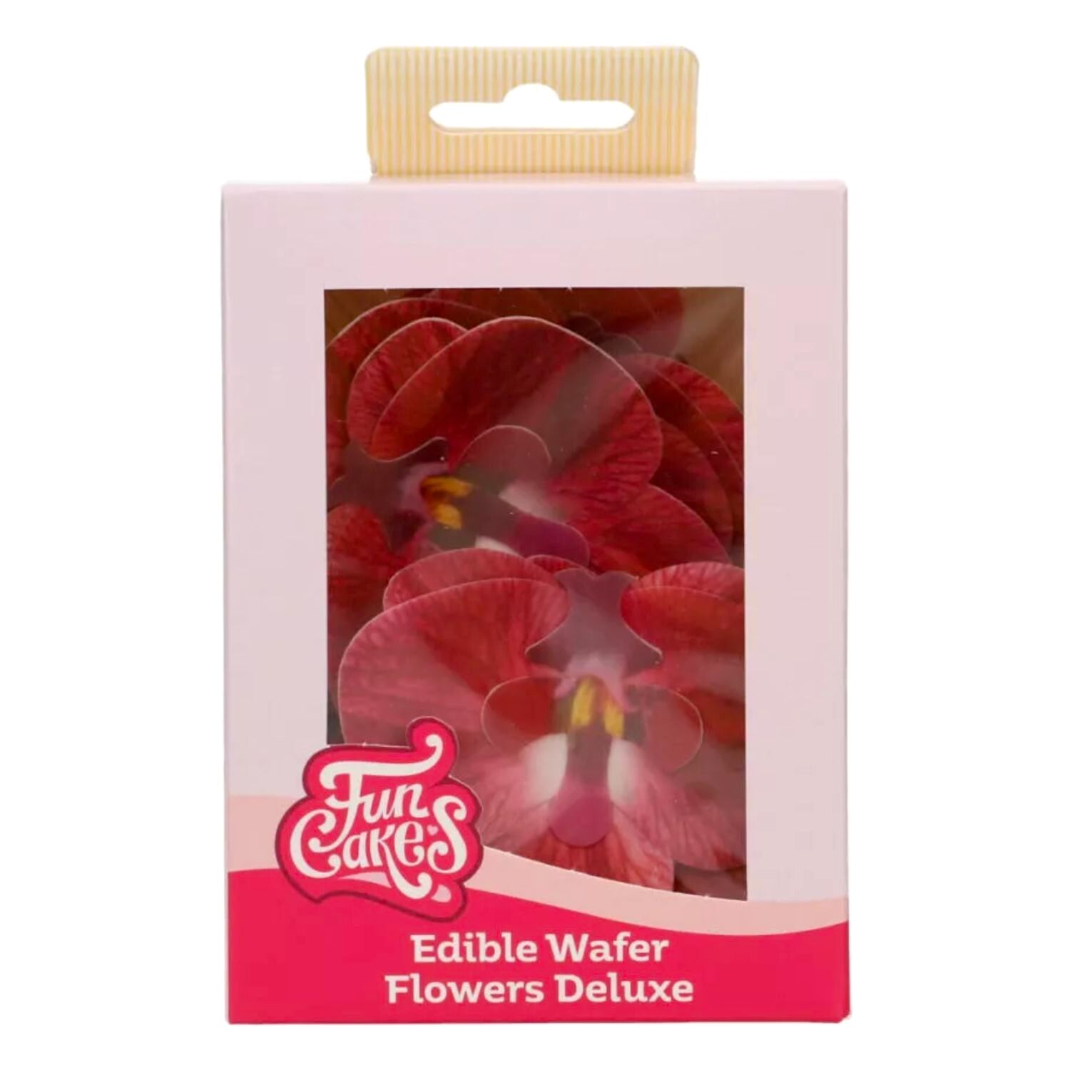 FLORES DE PAPEL COMESTIBLES FUNCAKES - ORQUIDEA ROJA MEDIANA