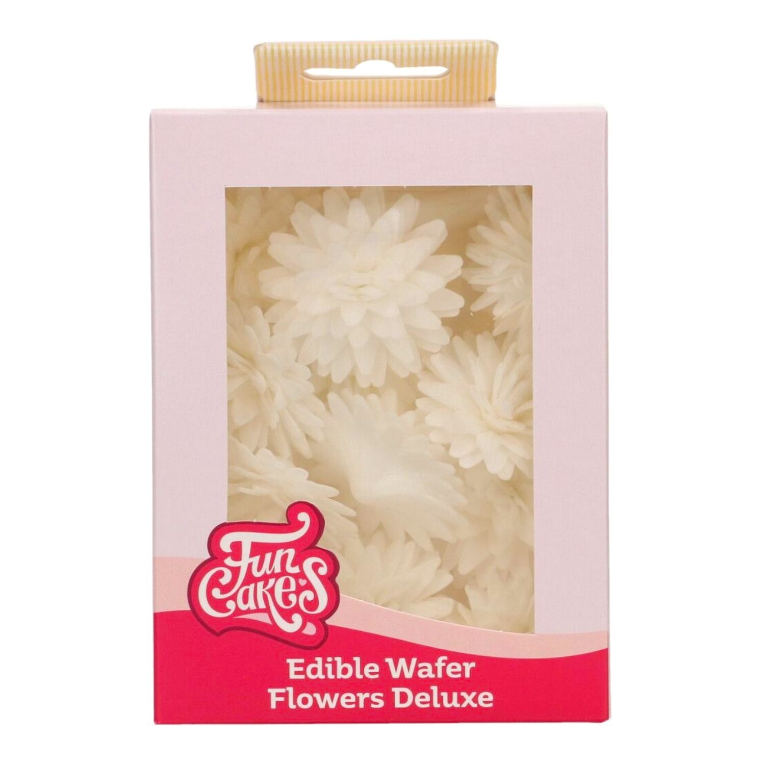 FLORES DE PAPEL COMESTIBLES FUNCAKES - POMPON / MARGARITA BLANCA MEDIANA