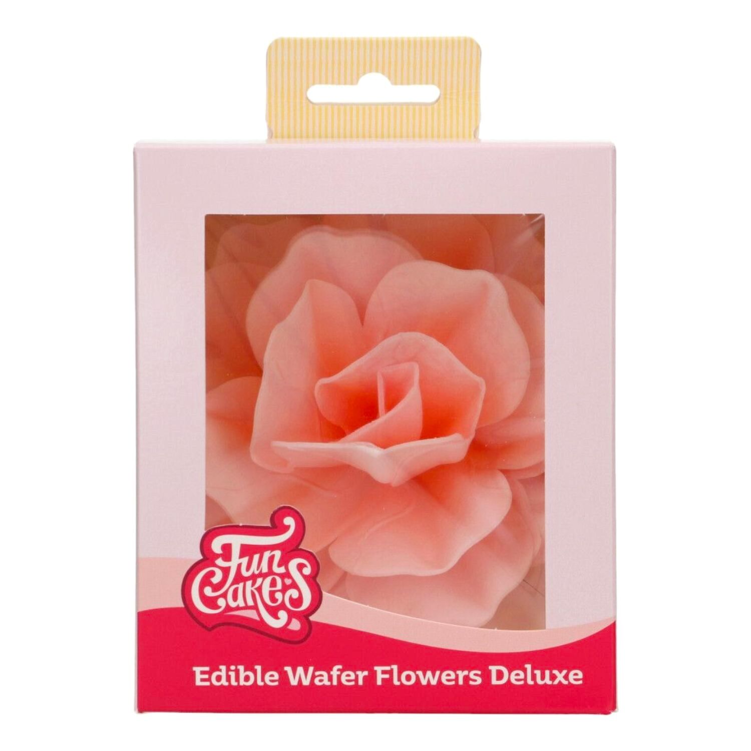 FLOR DE PAPEL COMESTIBLE FUNCAKES - ROSA PASTELLA ROSA GRANDE