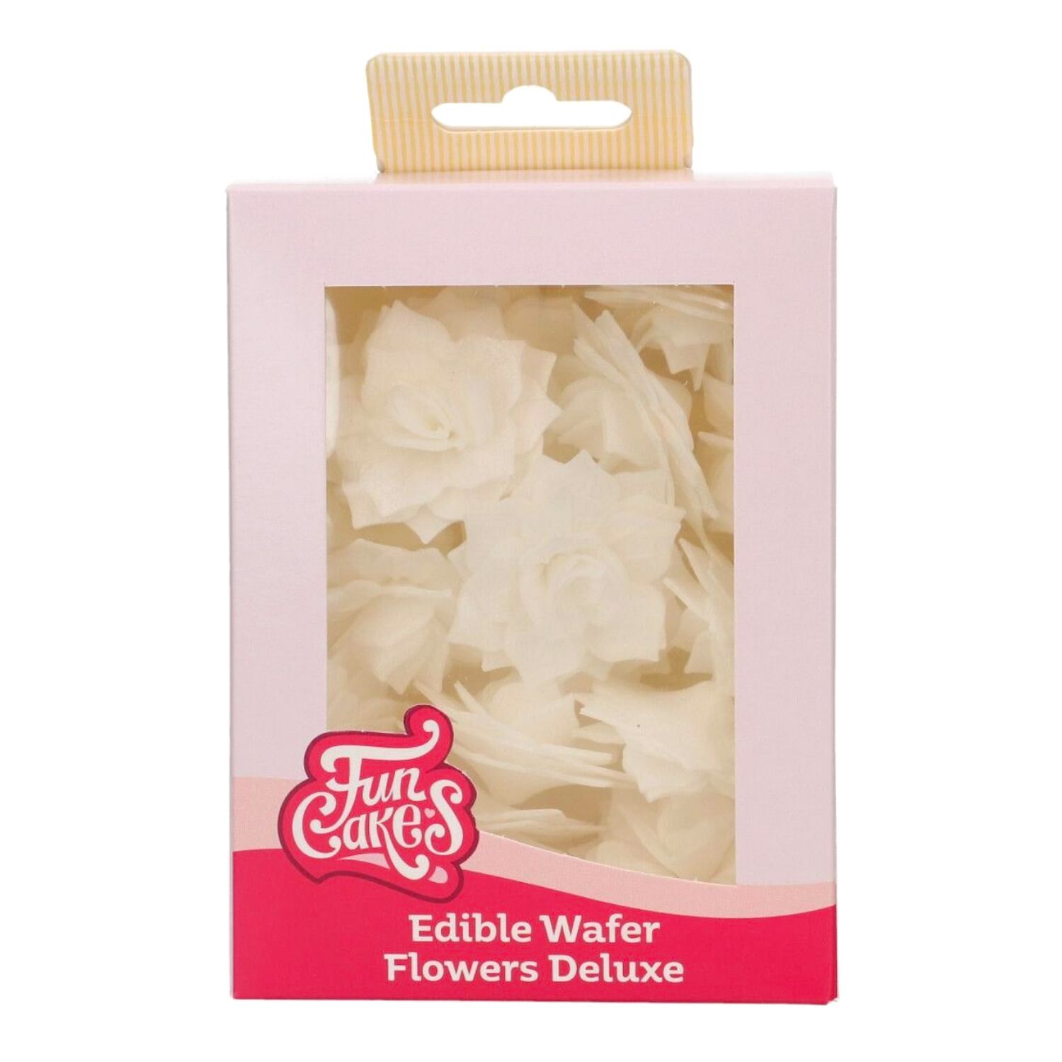 FLORES DE PAPEL COMESTIBLES FUNCAKES - ROSA ROSALIA BLANCA MEDIANA