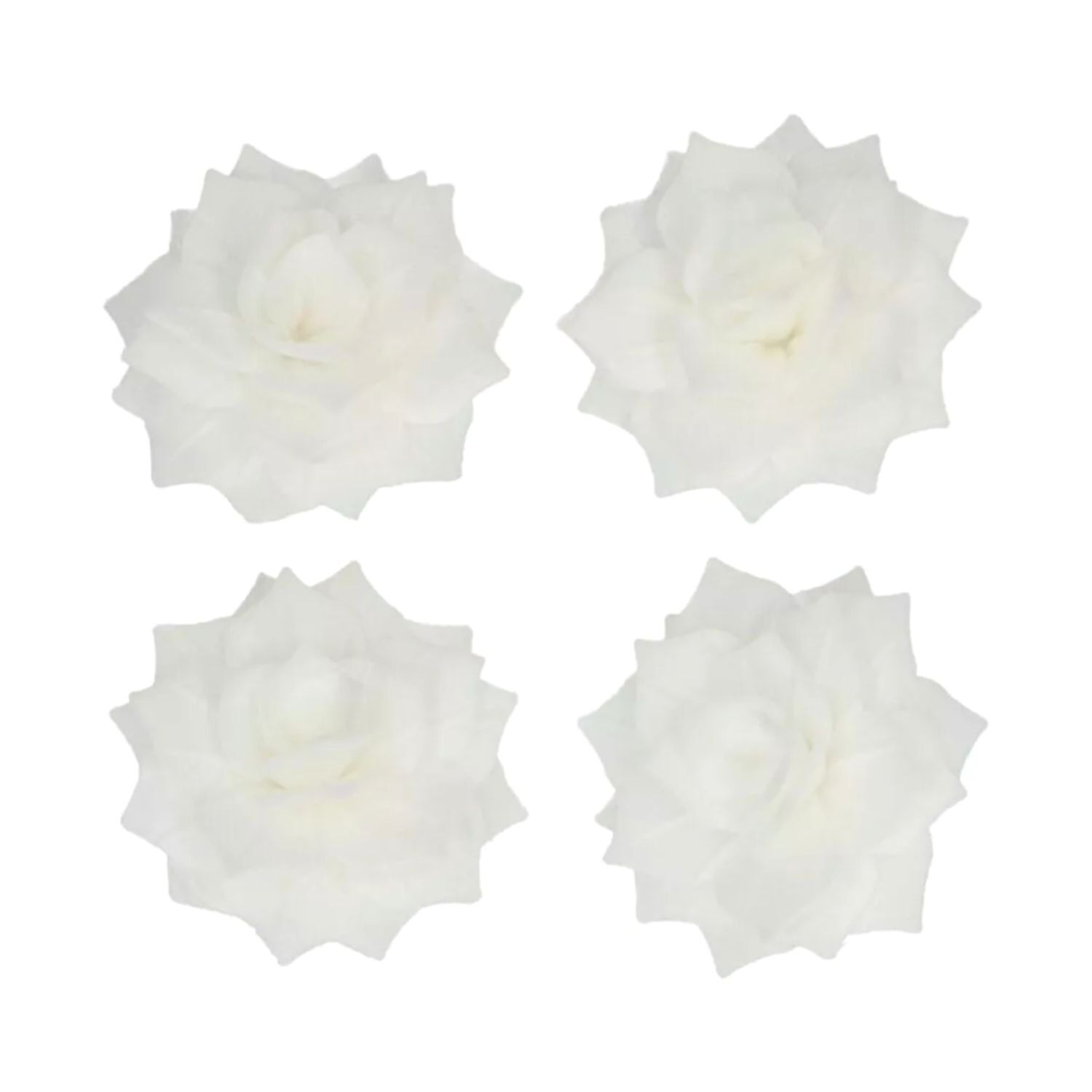 FLORES DE PAPEL COMESTIBLES FUNCAKES - ROSA ROSALIA BLANCA MEDIANA