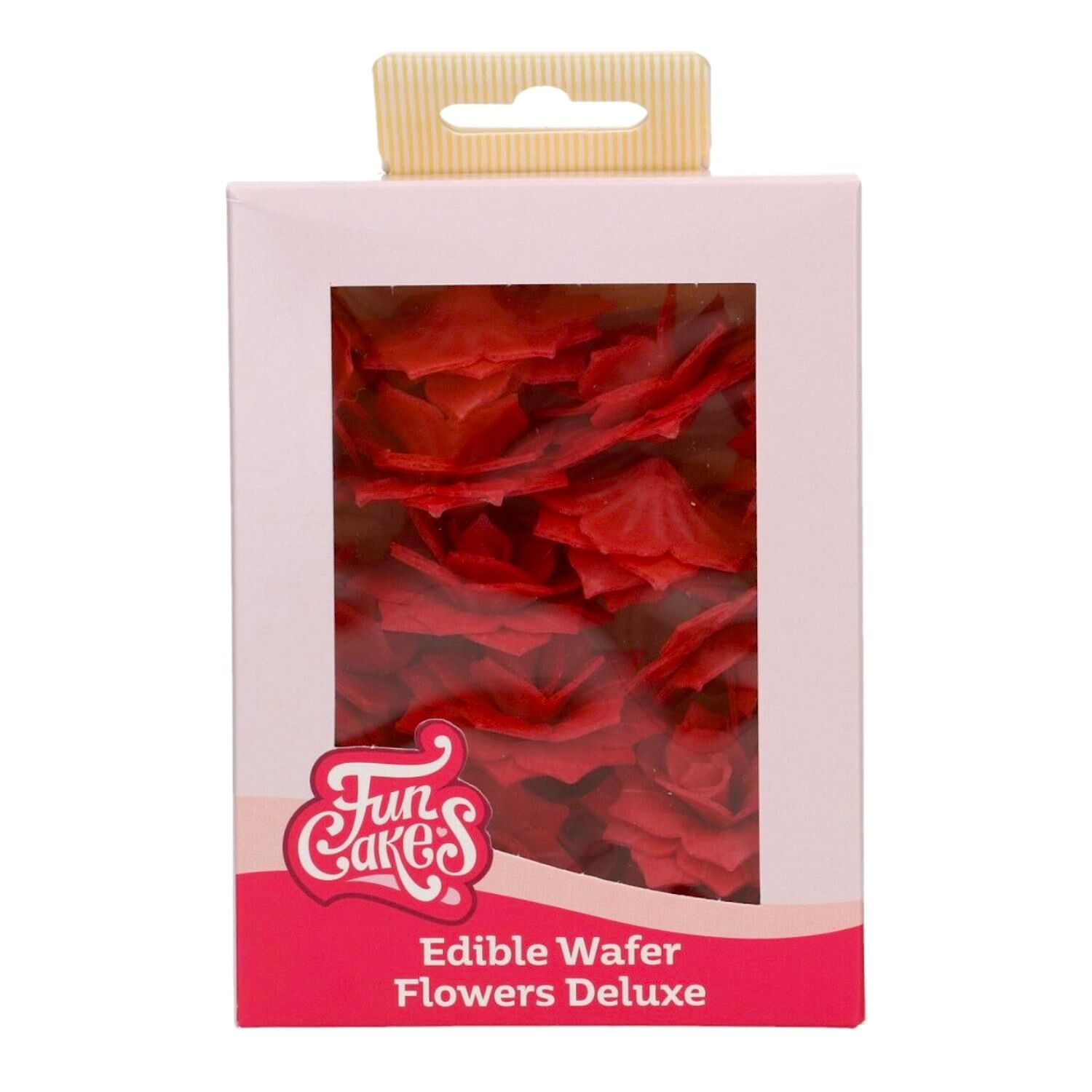 FLORES DE PAPEL COMESTIBLES FUNCAKES - ROSA ROSALIA ROJA MEDIANA