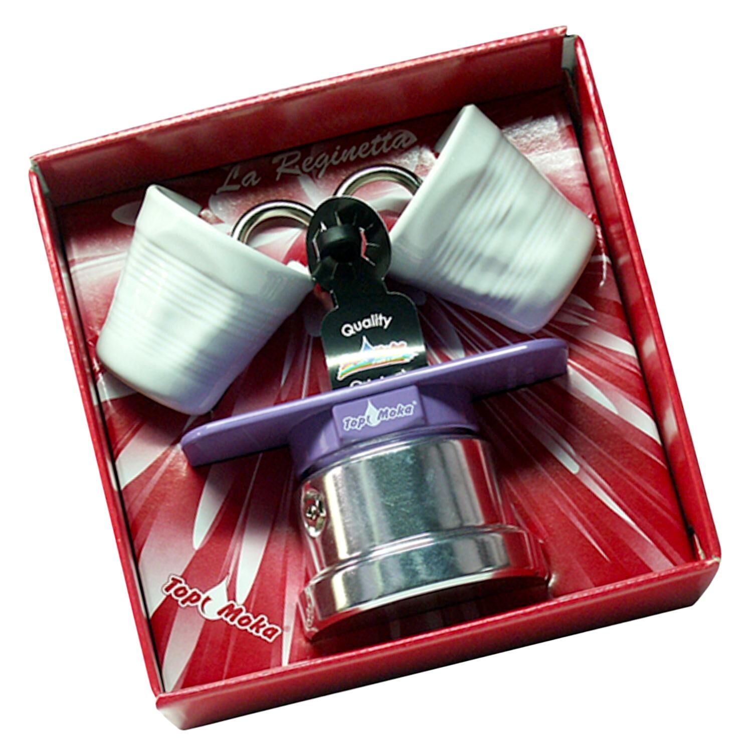 SET CAFETERA "MINI" TOP MOKA - LILA (2 TAZAS)