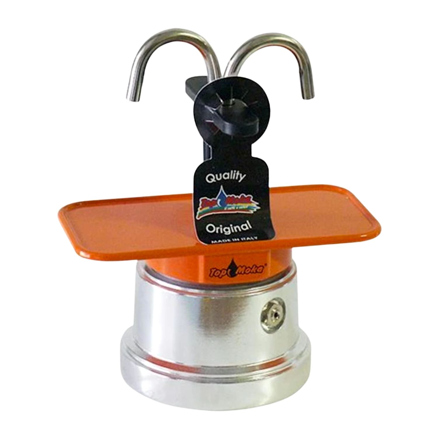 SET CAFETERA "MINI" TOP MOKA - NARANJA (2 TAZAS)