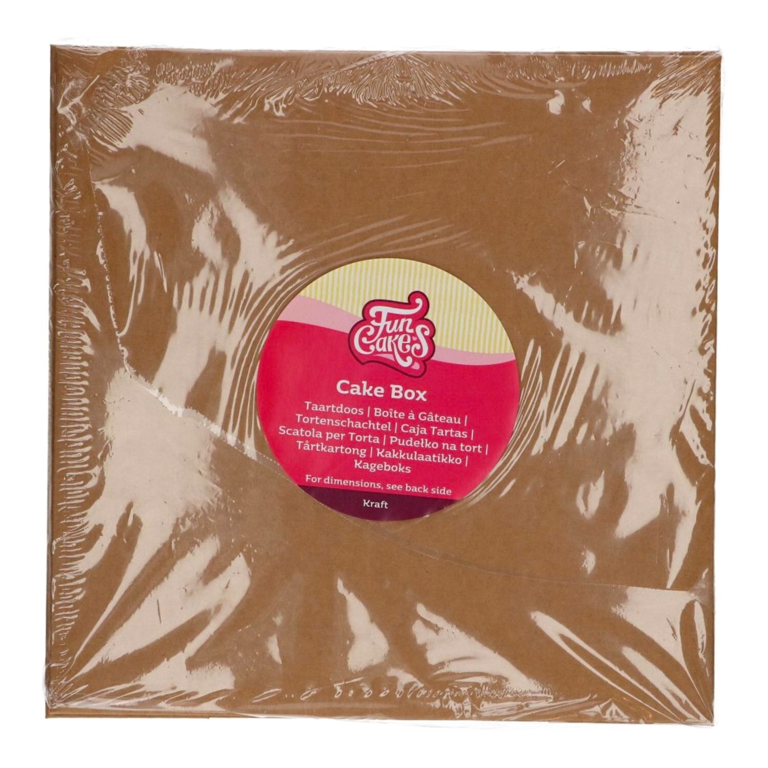 CAJA PARA TARTA KRAFT FUNCAKES - 25 CM