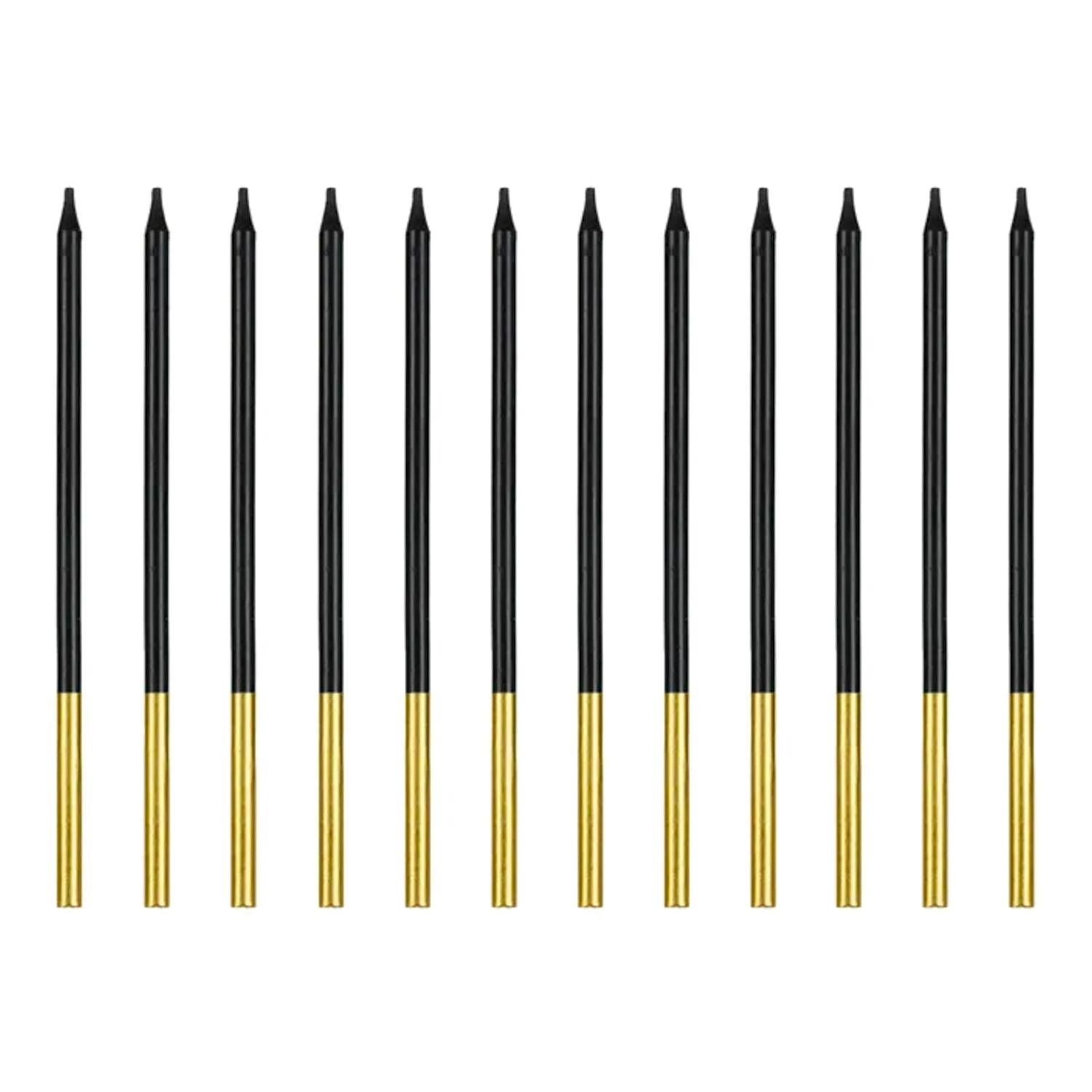 VELAS CUMPLEAÑOS PARTYDECO - NEGRO / DORADO (14 CM)