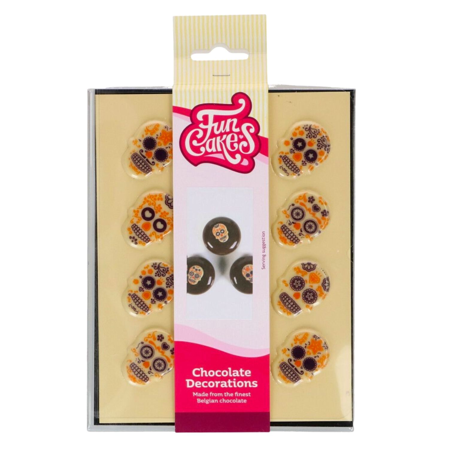 DECORACIONES DE CHOCOLATE FUNCAKES - CALAVERAS DIA DE LOS MUERTOS