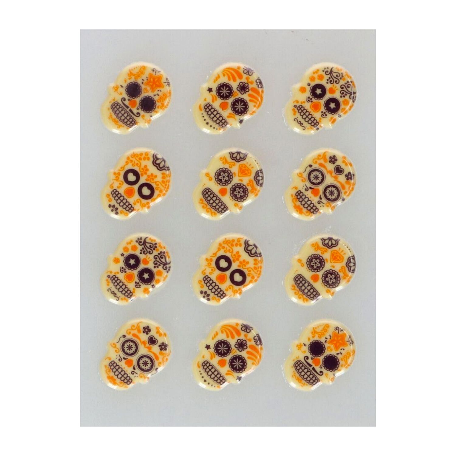 DECORACIONES DE CHOCOLATE FUNCAKES - CALAVERAS DIA DE LOS MUERTOS