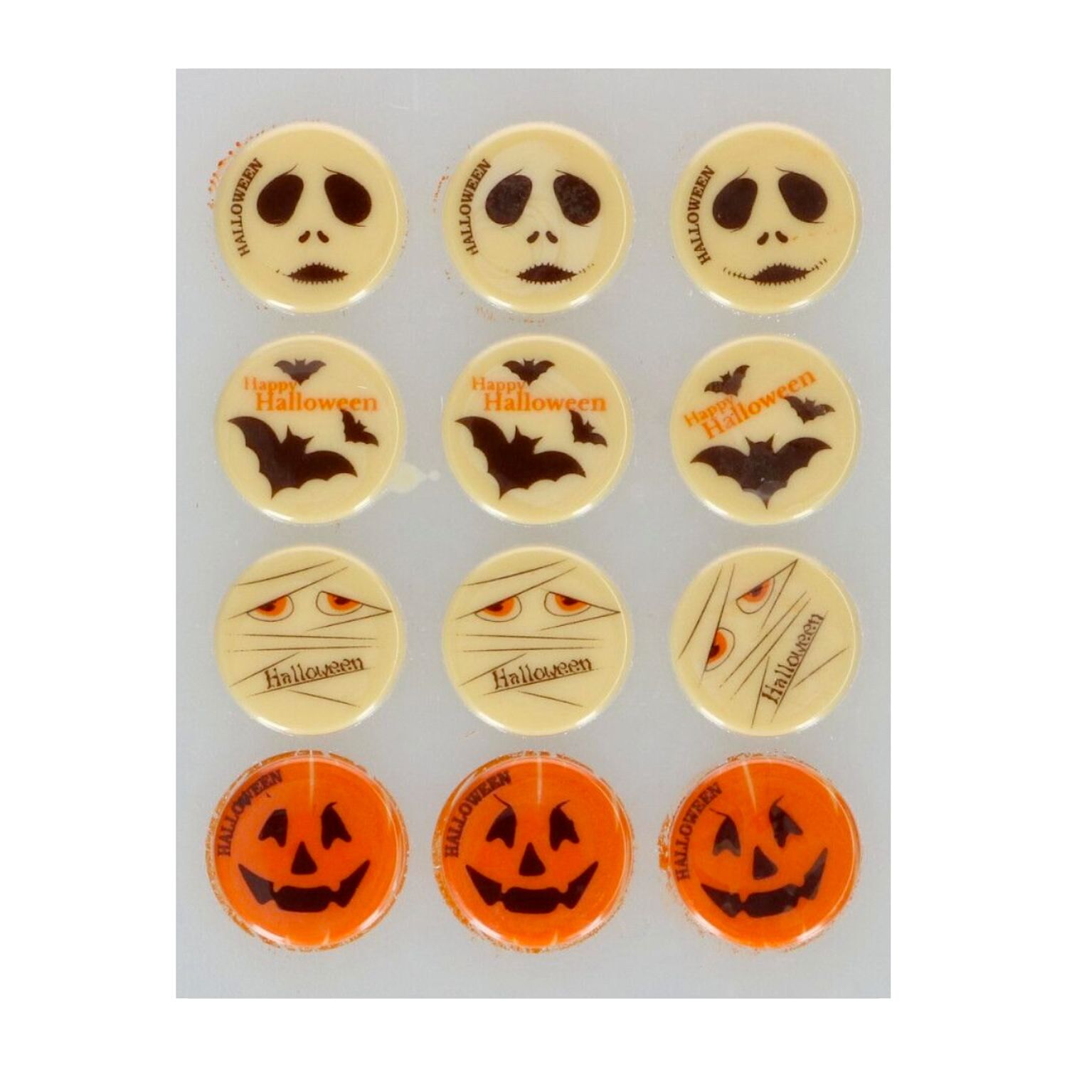 DECORACIONES DE CHOCOLATE FUNCAKES - MIX HALLOWEEN (Ø 3,8 CM)