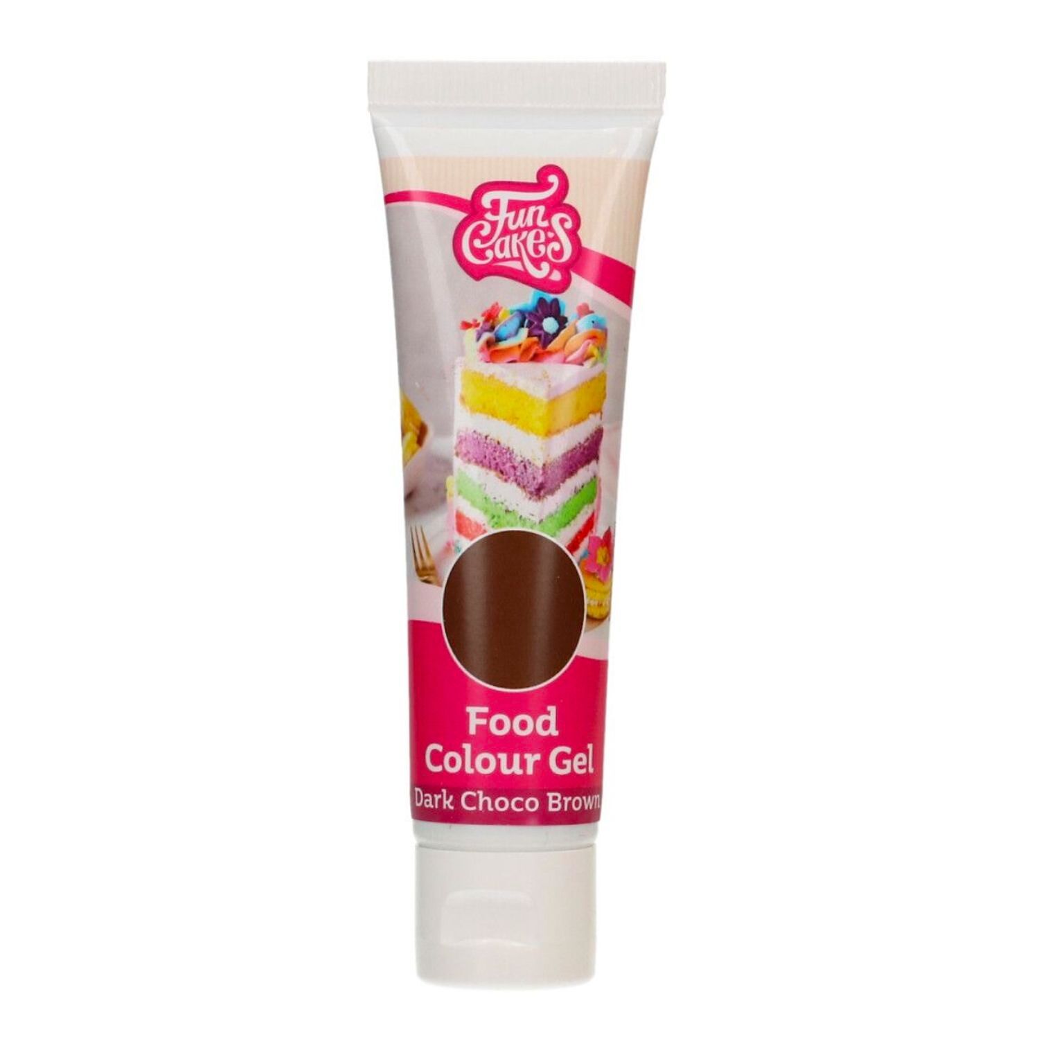 COLORANTE EN GEL DE FUNCAKES - DARK CHOCO BROWN / MARRON CHOCOLATE OSCURO 30 G