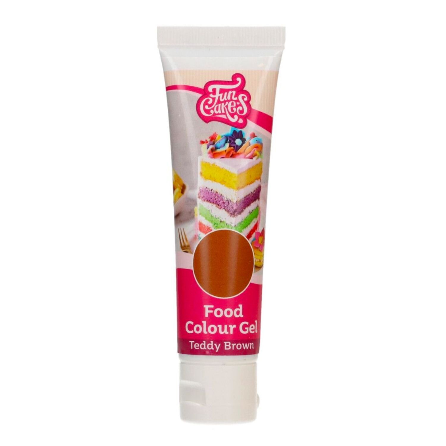 COLORANTE EN GEL DE FUNCAKES - TEDDY BROWN / MARRON OSITO "TEDDY" 30 G