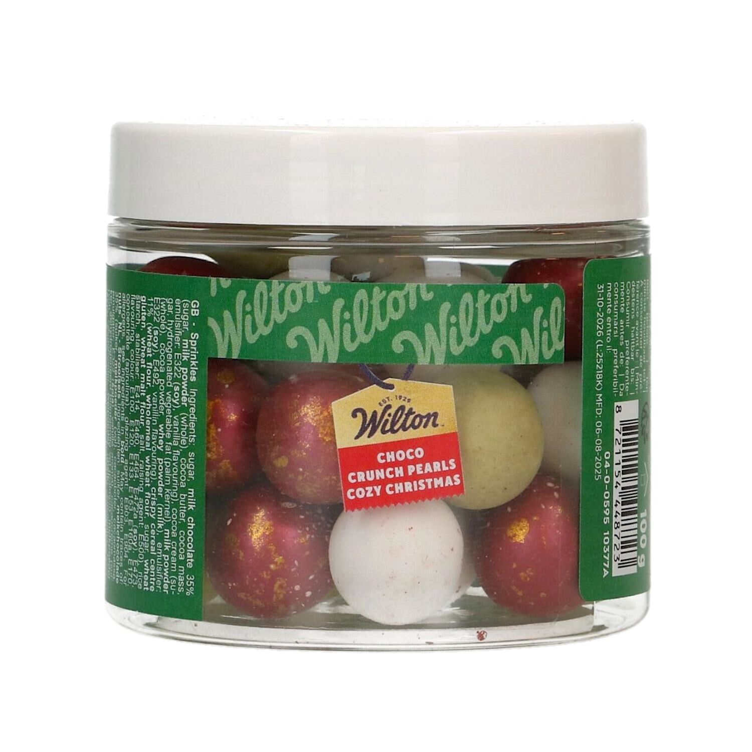 PERLAS DE CHOCOLATE CRUJIENTES WILTON - COZY CHRISTMAS (100 G)